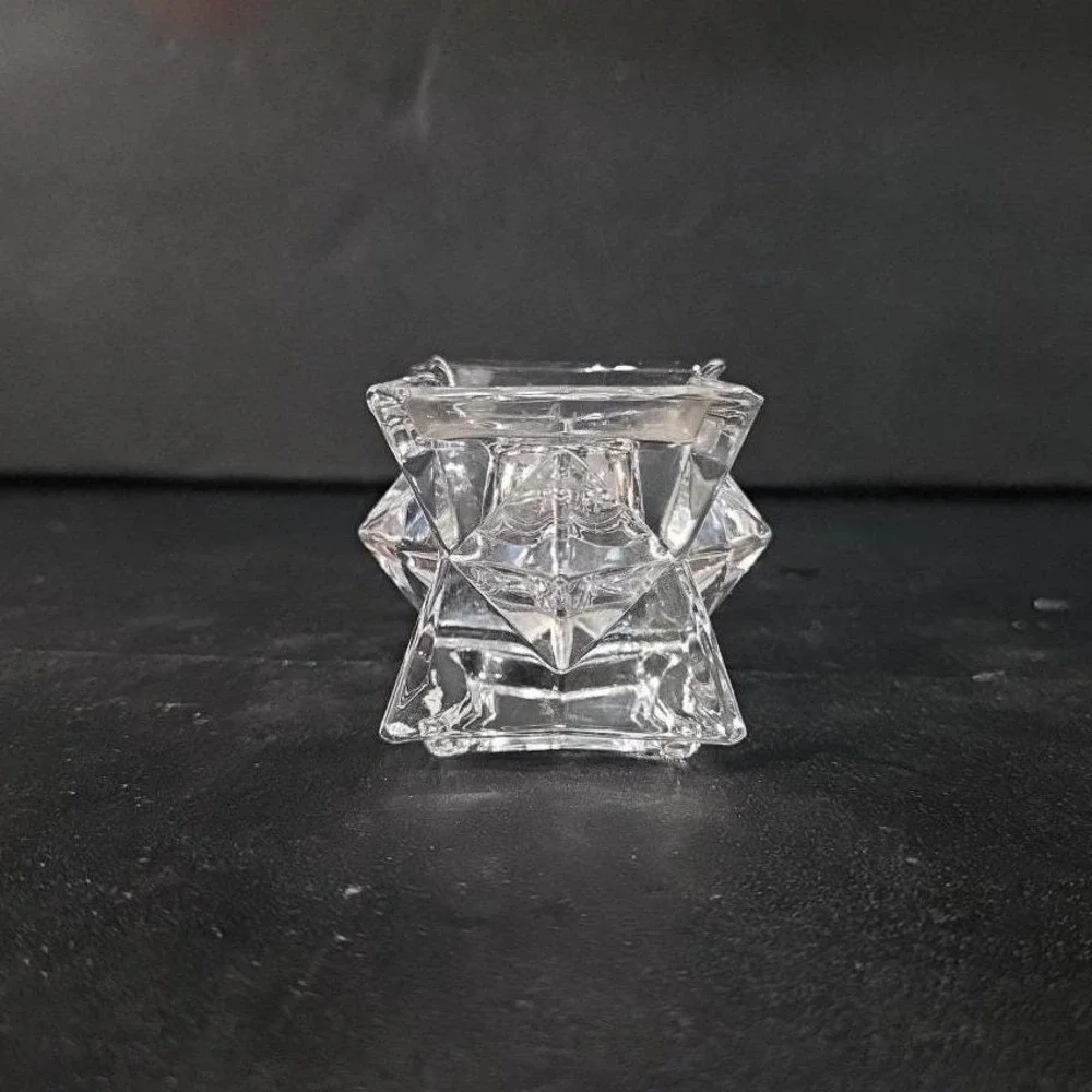 St. George 24% Lead Crystal Candle Holder, Vintage Replacement Candlestick Decor